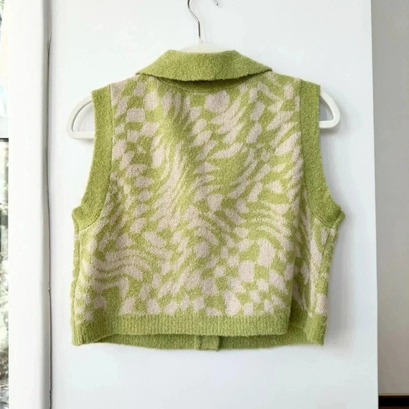 NWT For Love and Lemons Simone Wide Leg Two Piece Sweater Set Green Medium - Picture 15 of 17